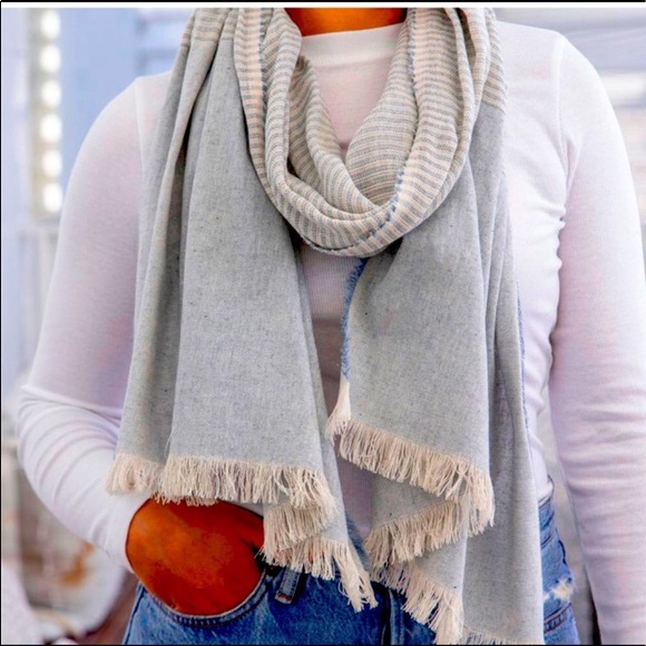 tribe alive Accessories - NWT Tribe Alive Upcycled Denim Scarf brand new